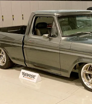 Restored headlight on a truck